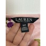 Ralph Lauren Lauren Black Label Linen Blend Pink Floral Flutter Sleeve Sz Small Photo 4