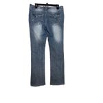 Angels Y2K Straight Leg Denim Blue Jeans Mid Rise 12 Stretch Embroidered Pockets Photo 1