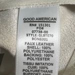 Good American Faux Leather Bandeau Top Womens Small (1) Bone Strapless GLBT070 Photo 6