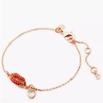 Kate Spade  Rose Gold Lips Earrings and Bracelet Set Photo 1