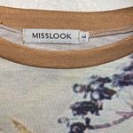 ✨Misslook Summer Floral Short Sleeve Casual Cotten Blend Sz Large Tee✨ Orange Photo 3