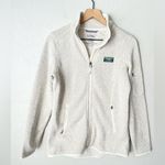 L.L.Bean Sweater Fleece Full-Zip Jacket small Tall cream NWOT Photo 4