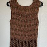 kim rogers  Brown and Orange Patterned Tank Top Size Medium Photo 4