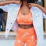 American Apparel NEW Coral Palm Print Leggings Photo 1