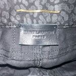 Yves St. Laurent NWT Snake Skin Print Skinny Jean Size 27 Black Photo 7