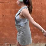 Forever 21 Black White Gingham Overall Mini Dress Photo 2