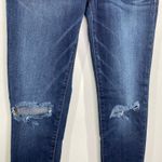 Sneak Peek Dark Wash Blue Denim Distressed Skinny Jeans Women's Size 3 Photo 3