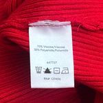 Venus  Cherry Red Eyelet Detail Ribbed Long Sleeve Holiday Party Sexy Going Out M Photo 5