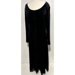 Amanda Smith  Velvet Velour Long Sleeve Maxi Dress Wednesday‎ Style Black Size 12 Photo 12