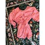 Loft Beach Geo Clip Tie Waist Romper Grapefruit Spritz size small Photo 1