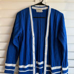 American Vintage Vintage 70s blue Cardigan Sweater Photo 0