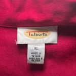 Talbots ‎ Red Berry Linen Blend Button Down Shirt Jacket XL Lightweight Tunic Photo 3