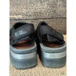 Bzees Sandals Womens 7.5 M Dream Slingback Black Fabric Peep Toe Wedge Heels Photo 8