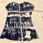 Time & Tru size small blue tie dye tied at front hem short sleeve T Photo 6