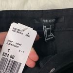 Forever 21 Black Denim Rhinestone Mini Skirt Photo 5