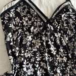 Black And White Floral Bow Cami Top Size L Photo 1