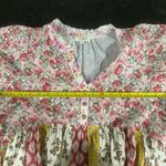 Umgee  Pink and Yellow Floral patchwork boho hippie Casual Dress Sz m Photo 6