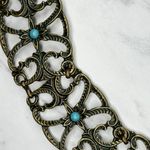 Y2K Chunky Blue Studded Flower Gold Chain Belt β¨ Photo 7