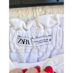 ZARA High Waisted Cropped Paperbag Baggy Jeans White Women's Size US 8 Photo 6