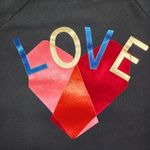 502 Style Black Sweatshirt with Vibrant Graphic Love Heart Free Size Size undefined Photo 4