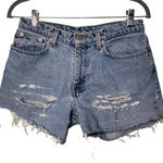 Polo Ralph Lauren denim distressed cut out shorts sz 6 Blue Photo 0