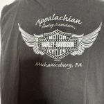 Harley Davidson Harley-Davidson 1X Black Tank Top Rhinestone Biker Graphic USA Made 2013 Photo 3