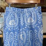 Joie  100% Linen Wide Leg Blue & White Folk Floral Beachy Boho Pants - Sz M 💛🎀 Photo 1
