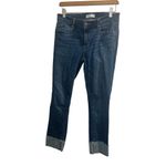 Loft ✨ Modern Frayed Cuff Straight Leg Sz 29 Jeans Vivid Dark✨ Photo 1