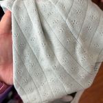 Brandy Melville  Light Blue Floral Vintage Y2K Cropped Baby Tee Photo 3