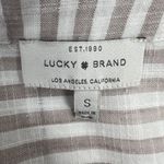 Lucky Brand Size S Dress Button Down Maxi Shirt Striped Lightweight Cap Sleeve Photo 1
