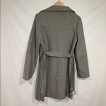 Bershka ASOS  Gray Long Belted Coat Size Small‎ Photo 12
