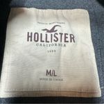 Hollister Cozy Baby Gray Sweater Shawl Vest Fringe M L Boho Pockets Rabbit Hair Photo 3