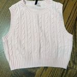 H&M Baby Pink Cropped Cable Knit Sweater Vest Photo 0