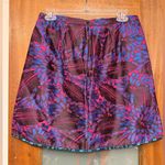 J.Crew Midnight Floral Purple/Blue Jacquard Style C5911 Skirt Mini Y2K Size 4 Photo 4