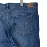 Levi's Levi’s Women's Mid Rise Skinny Cut Off Raw Hem Long Medium Wash Shorts Size 20 Photo 3