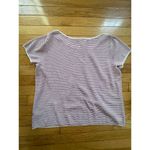 Talbots  red and white striped boat neck knit short sleeve‎ top women's medium Photo 4