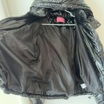Azalea Wang Black Metallic Bomber Puffer Winter Coat Medium Jacket Shiny LIKEnew Photo 4