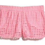 Lilly Pulitzer  Pink Eyelet Boat Pull On Shorts Medium Photo 0