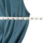 Garnet Hill Blouson Knit Dress XL Teal Blue Organic Boatneck Soft Modern Chic Photo 4