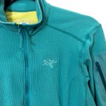 Arc'teryx Teal Waffle Fleece Zip Up Jacket Women's Medium Polartec Outdoor Blue Photo 3