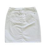 Roz & Ali Denim Jean Skirt White Summer Casual Mini Skirt Size 4 Photo 5