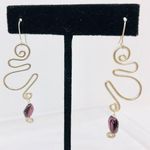 Amethyst Sterling earrings with stones, 4.9g Photo 0