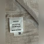 EXPRESS METALLIC BLUSH LIGHT ROSE SHIMMERY RUFFLE ACCENT BLOUSE Photo 4