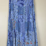 Cute Options Boho Patchwork Maxi Skirt Rayon, One Size (Approx. L/XL) Blue Photo 0
