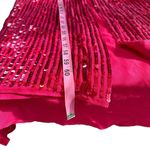 Mac Duggal NEW Sequin Embellished V Neck Sleeveless High Slit Gown Red Pink 8 Photo 12