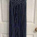 Just For You Navy Striped Women's Jumpsuit Photo 0