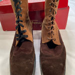 Salvatore Ferragamo  Suede Leather Lace Up, 2 Tone Boots,‎ size 10 Photo 0