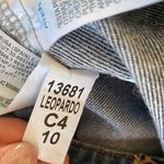 ZARA  High Rise Straight Distressed Raw Hem Jeans 4 Photo 9