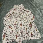 Olivia Sky  Pink and White Puzzle Pajama Set Photo 0