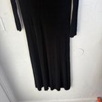 Flax Vintage Black Maxi Dress Long Sleeve Casual Slinky Travel Knit Witchy Lagen Photo 4